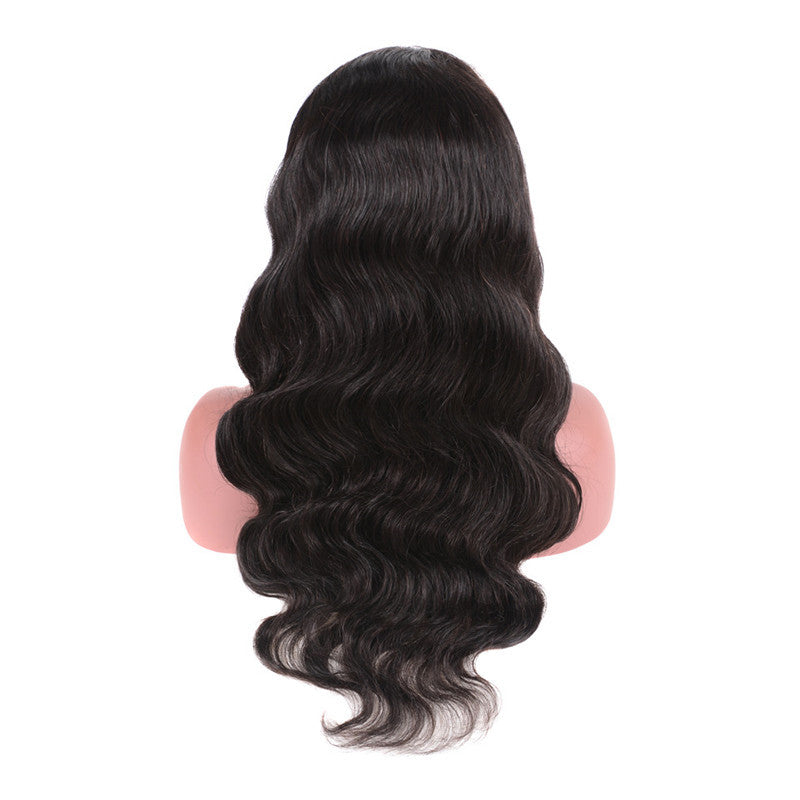 HKM-674003 Natural Color 13x4 Lace Front Human Hair Wig - Hand-Woven, Dyeable, Versatile Bang Styles