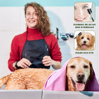 HKM-6741181 Double-Headed Tear Stain Comb for Small Dogs and Cats – Metal Eye Booger Remover for Grooming and Cleaning Crust and Mucus