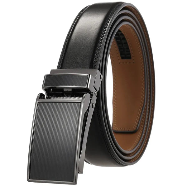 HKM-674131 Automatic Ratchet Buckle Belt for Business Casual Wear - 30mm Width