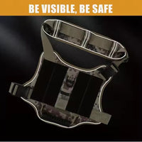HKM-6742333 Adjustable No-Pull Tactical Dog Harness with Control Handle and Reflective Camouflage Design for Easy Training and Walking