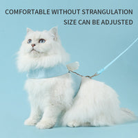 HKM-6742973 Adjustable Cat Harness and Leash Set with Escape Proof Design, Soft Breathable Material, Ideal for Outdoor Adventures