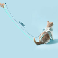 HKM-6742973 Adjustable Cat Harness and Leash Set with Escape Proof Design, Soft Breathable Material, Ideal for Outdoor Adventures