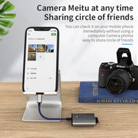 HKM-674323 2 in 1 USB-C to SD and TF Card Reader for Android Devices, Plug and Play Compatibility