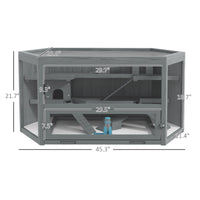 HKM-6743357 Large 3-Tier Hamster Cage with Multiple Hideouts and See-Saws for Small Animals
