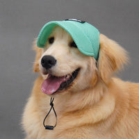 HKM-6744253 Breathable Summer Dog Hat for Golden Retrievers - Ear Leakage Protection, Jacquard Fabric, Available in Green and Pink