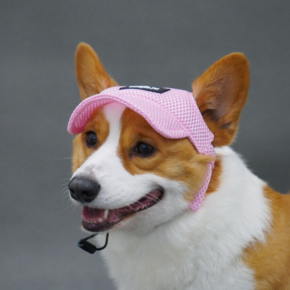 HKM-6744253 Breathable Summer Dog Hat for Golden Retrievers - Ear Leakage Protection, Jacquard Fabric, Available in Green and Pink