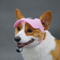 HKM-6744253 Breathable Summer Dog Hat for Golden Retrievers - Ear Leakage Protection, Jacquard Fabric, Available in Green and Pink