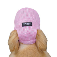 HKM-6744253 Breathable Summer Dog Hat for Golden Retrievers - Ear Leakage Protection, Jacquard Fabric, Available in Green and Pink