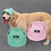 HKM-6744253 Breathable Summer Dog Hat for Golden Retrievers - Ear Leakage Protection, Jacquard Fabric, Available in Green and Pink