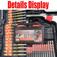 HKM-674451 Multifunctional Drill Bit Set with 246 Pieces for Wood, Metal, and Concrete Applications