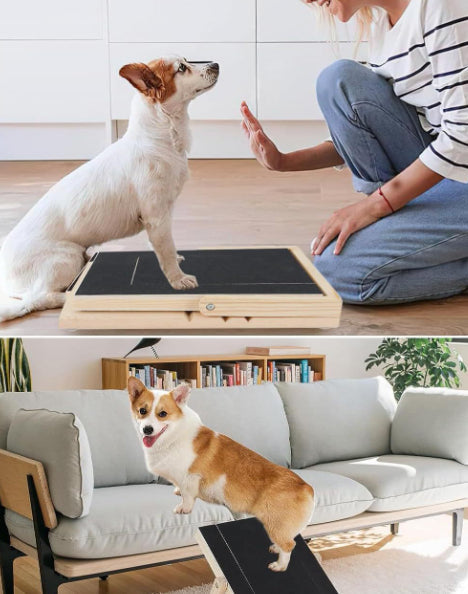 HKM-6746301 Adjustable Wooden Dog Scratcher with Pull-out Nail Scraper