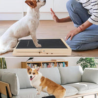 HKM-6746301 Adjustable Wooden Dog Scratcher with Pull-out Nail Scraper