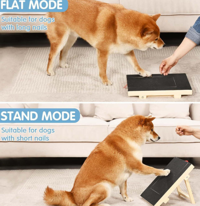 HKM-6746301 Adjustable Wooden Dog Scratcher with Pull-out Nail Scraper