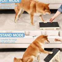 HKM-6746301 Adjustable Wooden Dog Scratcher with Pull-out Nail Scraper