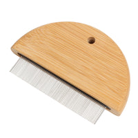 HKM-6746941 Wooden Flea Comb with Rounded-Tip Teeth for Cats, Dogs, and Rabbits – Ideal Grooming Tool for Tangled Fur