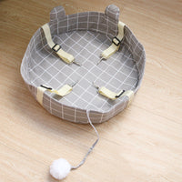 HKM-6747069 Sunbathing Cat Hanging Basket Bed - Cotton, Small & Medium Sizes Available