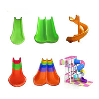 HKM-674707 S-Shaped Plastic Slide for Outdoor Playgrounds - Suitable for Kids and Adults