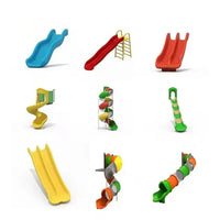 HKM-674707 S-Shaped Plastic Slide for Outdoor Playgrounds - Suitable for Kids and Adults