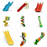 HKM-674707 S-Shaped Plastic Slide for Outdoor Playgrounds - Suitable for Kids and Adults