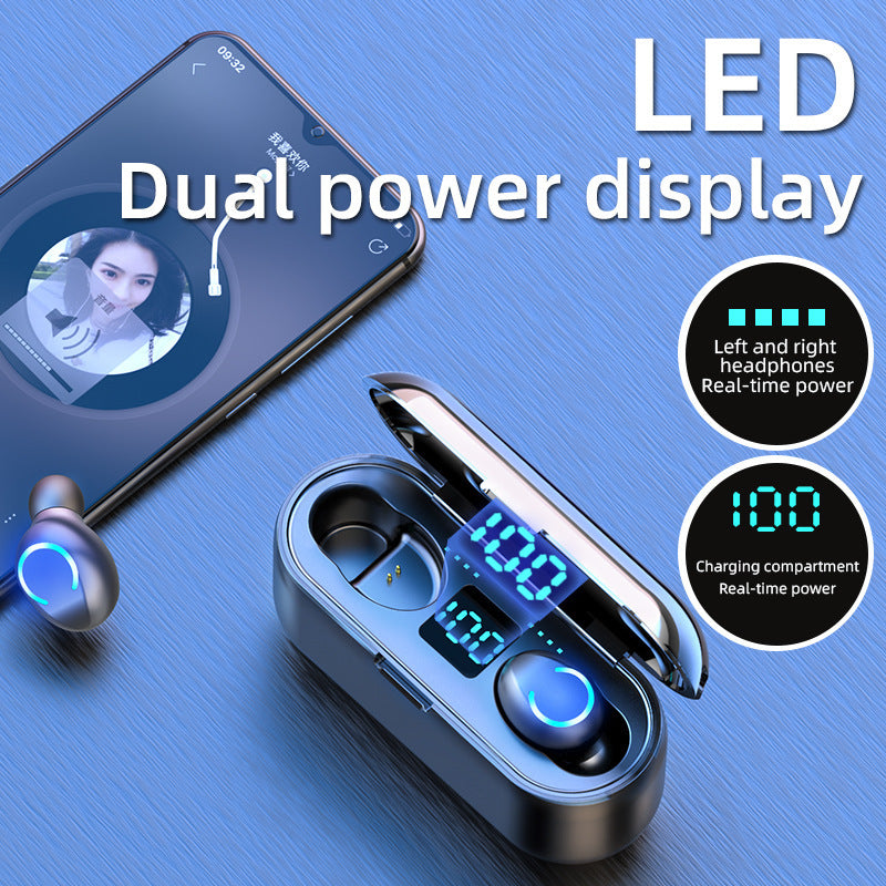 HKM-674771 Wireless Bluetooth Headset with 5.0 Stereo Display and Battery Indicator