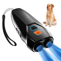 HKM-6748733 Ultrasonic Electronic Dog Repeller for Outdoor Use, Portable and High-Power in Black