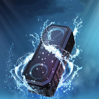 HKM-674899 Waterproof Colorful Luminous Outdoor Bluetooth Speaker with Dual Speakers and Power Bank Function