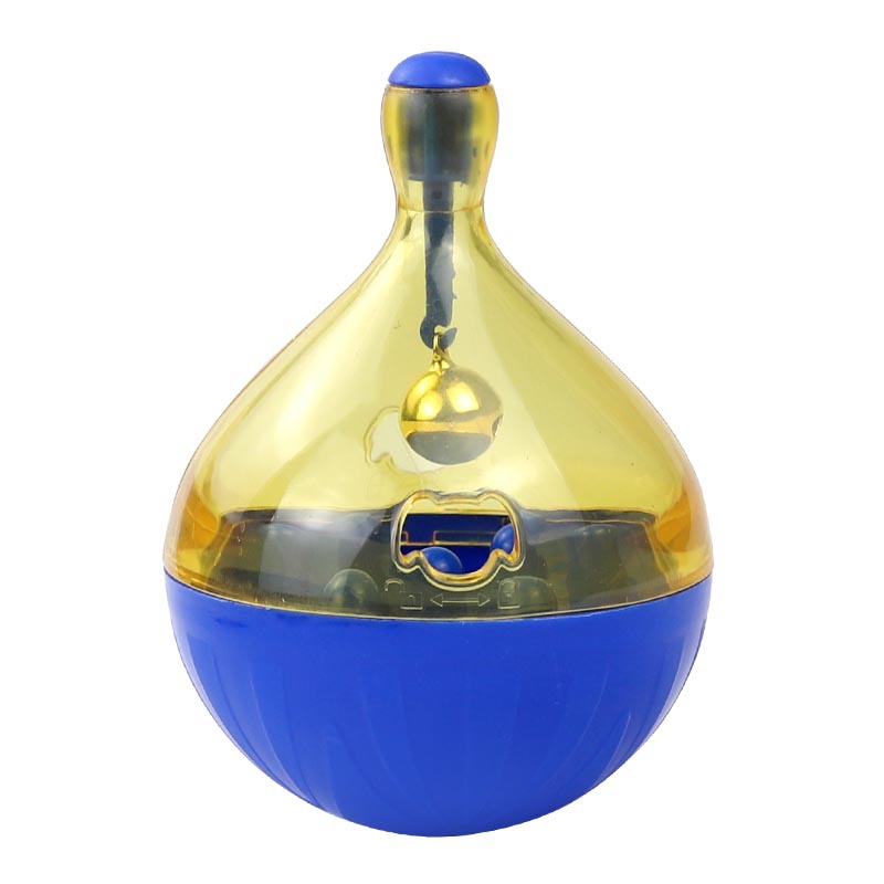 HKM-6749245 Dog Toy Tumbler Food Dropping Ball - Bone Shaped Plastic Pet Feeder