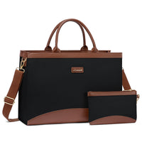 HKM-674963 Large Capacity 15.6 Inch Canvas Laptop Tote Bag for Women, Stylish Work and Travel Handbag