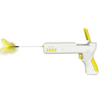 HKM-6750269 Interactive Feather Teaser Stick Toy for Cats - Multiple Color Options Available