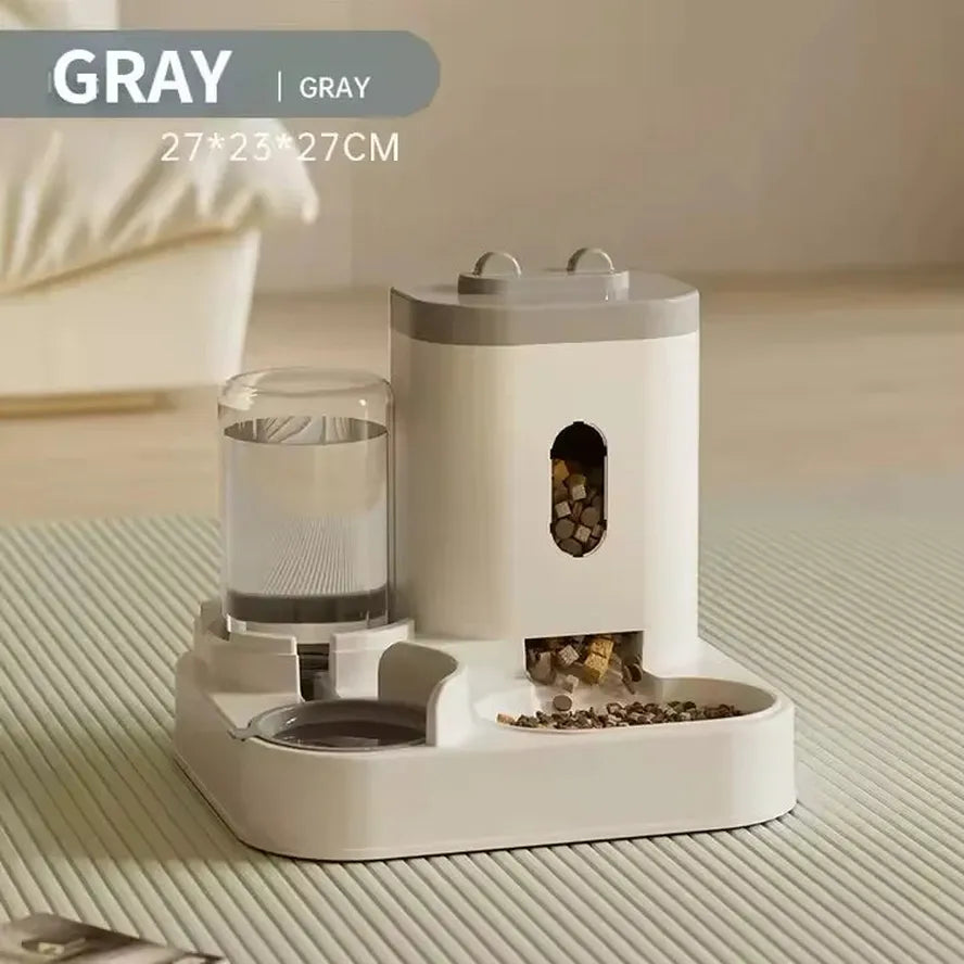 HKM-675027 Smart Automated Pet Feeder with Rounded Shape Food and Water Dispenser