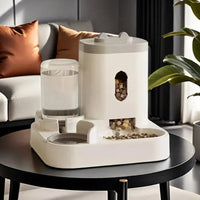 HKM-675027 Smart Automated Pet Feeder with Rounded Shape Food and Water Dispenser