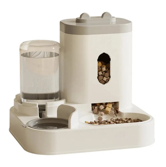 HKM-675027 Smart Automated Pet Feeder with Rounded Shape Food and Water Dispenser