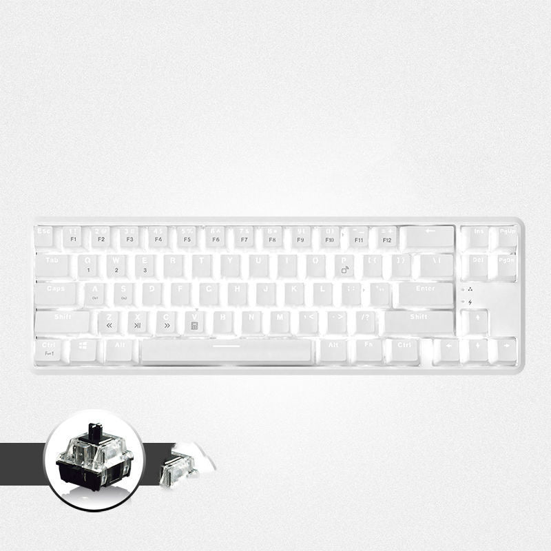 HKM-675091 Wireless Bluetooth Mechanical Keyboard with RGB Backlight - 87 Keys, Ergonomic Design, Dual Mode for Office and Gaming