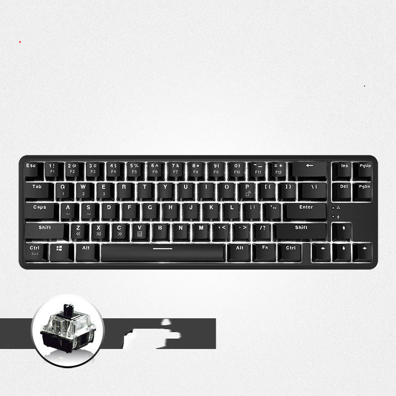 HKM-675091 Wireless Bluetooth Mechanical Keyboard with RGB Backlight - 87 Keys, Ergonomic Design, Dual Mode for Office and Gaming
