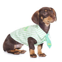 HKM-6751037 Casual Thin Cotton Shirt for Pets in Green - Sizes XXS to XXL