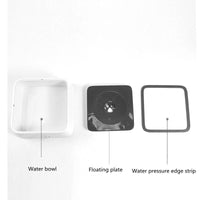 HKM-6751293 2L Anti-Overflow Cat and Dog Water Basin with Slow Water Inlet and Floating Bowl
