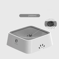 HKM-6751293 2L Anti-Overflow Cat and Dog Water Basin with Slow Water Inlet and Floating Bowl