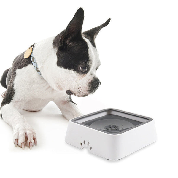 HKM-6751293 2L Anti-Overflow Cat and Dog Water Basin with Slow Water Inlet and Floating Bowl