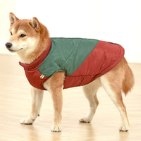 HKM-6751805 Retro Contrast Cotton Tank Top for Medium to Large Dogs - Multiple Color Options Available