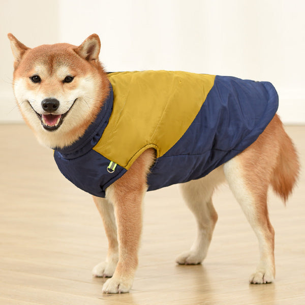 HKM-6751805 Retro Contrast Cotton Tank Top for Medium to Large Dogs - Multiple Color Options Available