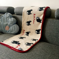HKM-6752061 Cozy Beige Coral Velvet Blanket for Pets and Babies - 70cm x 100cm