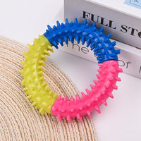 HKM-6752701 Durable Rubber Dog Chew Ring for Teething, Interactive Pet Toy for Small to Large Dogs