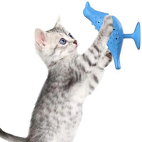 HKM-6753853 Interactive Bird-Shaped Cat Toy with Suction Cup Base for Kittens and Small Dogs - Silicone and PP Material