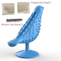 HKM-6753853 Interactive Bird-Shaped Cat Toy with Suction Cup Base for Kittens and Small Dogs - Silicone and PP Material