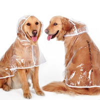 HKM-6755389 Transparent Waterproof Raincoat for Medium-Sized Dogs, 3XL to 7XL, Universal Fit, White Side Design