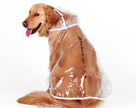 HKM-6755389 Transparent Waterproof Raincoat for Medium-Sized Dogs, 3XL to 7XL, Universal Fit, White Side Design