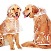 HKM-6755389 Transparent Waterproof Raincoat for Medium-Sized Dogs, 3XL to 7XL, Universal Fit, White Side Design