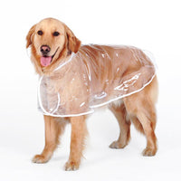 HKM-6755389 Transparent Waterproof Raincoat for Medium-Sized Dogs, 3XL to 7XL, Universal Fit, White Side Design