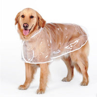 HKM-6755389 Transparent Waterproof Raincoat for Medium-Sized Dogs, 3XL to 7XL, Universal Fit, White Side Design