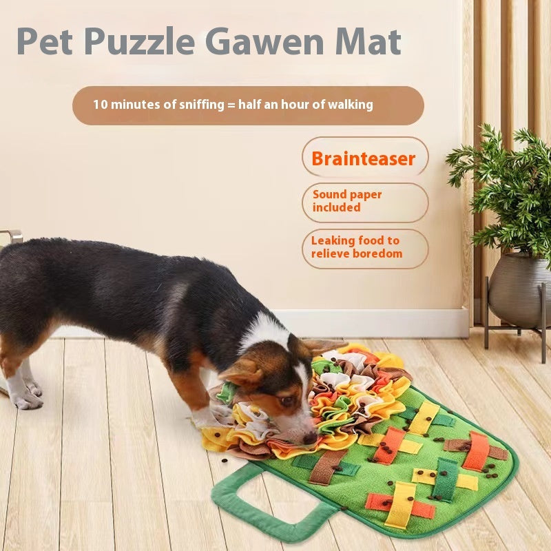 HKM-6756029 Dog Sniffing Pad for Food Training – Slow Feeding Toy in Medium Green and Yellow Editions